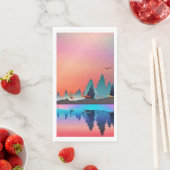 Schilderachtig wintermeer met Deer Servet (Insitu)