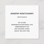 Schilderachtig wintermeer met Deer Vierkante Visitekaartje (Achterkant)