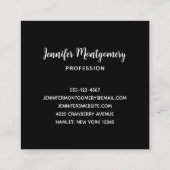 Schilderachtig wintermeer met Deer Vierkante Visitekaartje (Achterkant)