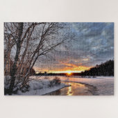 schilderachtig winterpuzzel legpuzzel (Horizontaal)