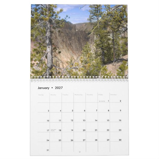 Schilderachtig Yellowstone Agenda 2008 Kalender (Jan 2027)