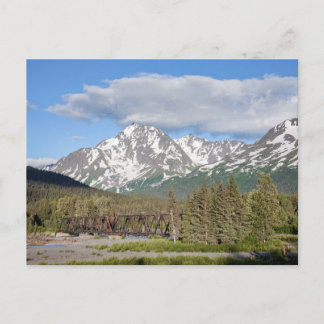 Schilderachtig zeewaarts langs Chugach National Fo Briefkaart