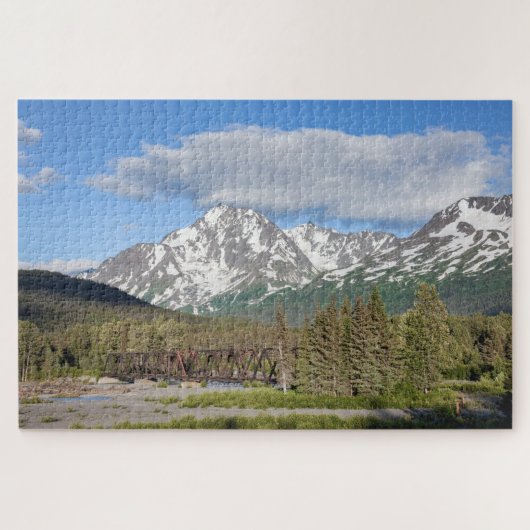 Schilderachtig zeewaarts langs Chugach National Fo Legpuzzel (Horizontaal)