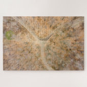 Schilderachtig zenithaal uitzicht van een houtpuzz legpuzzel (Horizontaal)