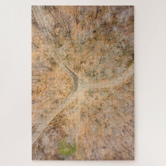 Schilderachtig zenithaal uitzicht van een houtpuzz legpuzzel (Verticaal)