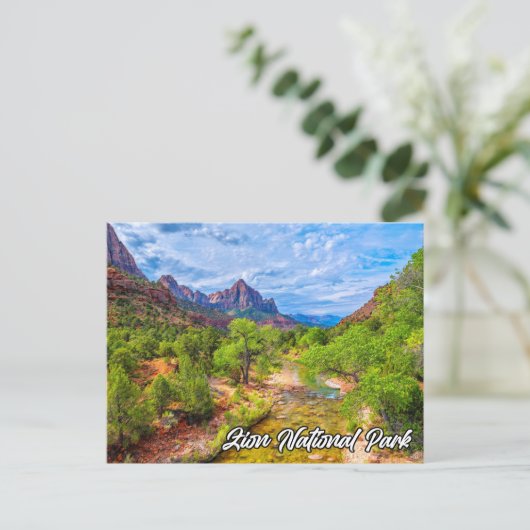Schilderachtig Zion National Park, Utah, Verenigde Briefkaart (Staand voorkant)