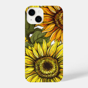  Schilderachtig Zonnebloem iPhone 14, 15 Stoere Ho 14 Hoesje