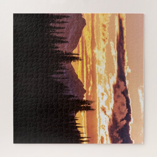 Schilderachtig Zonnegebergte Oerwoud Pijnbomen Her Legpuzzel (Horizontaal)