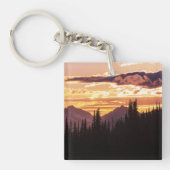 Schilderachtig Zonnegebergte Oerwoud Pijnbomen Her Sleutelhanger (voorkant)