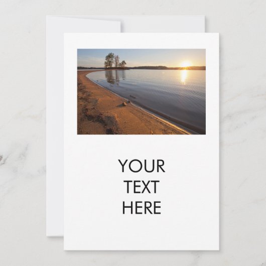 Schilderachtig Zonnesetuitzicht van het meer van N Bedankkaart (Voorkant)