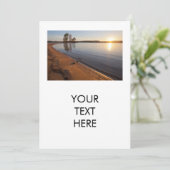 Schilderachtig Zonnesetuitzicht van het meer van N Bedankkaart (Staand voorkant)