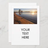 Schilderachtig Zonnesetuitzicht van het meer van N Bedankkaart (Voorkant / Achterkant)