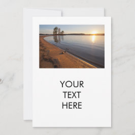 Schilderachtig Zonnesetuitzicht van het meer van N Bedankkaart