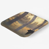 Schilderachtig zwarte Beer Birthday Papieren Bordje (Gebogen)