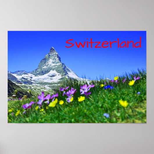 Schilderachtig Zwitserland Matterhorn Poster (Voorkant)