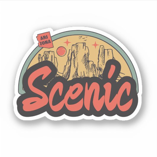 Schilderachtige, Arizona Sticker (Voorkant)