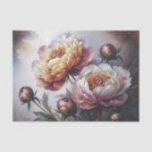 Schilderachtige Blush Pioen Decoupage Tissuepapier (Voorkant)