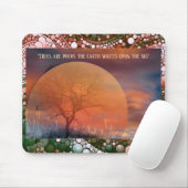 Schilderachtige bomen zijn gedichten die de aarde muismat (Met muis)