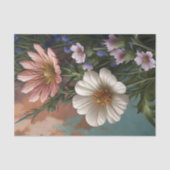 Schilderachtige Cosmos Bloemendecoupeer Tissuepapier (Voorkant)