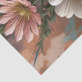 Schilderachtige Cosmos Bloemendecoupeer Tissuepapier (Detail)