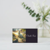 schilderachtige country kerk visitekaartje (Staand voorkant)