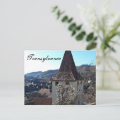 Schilderachtige dorpstoren Transsylvanië Briefkaart (Staand voorkant)