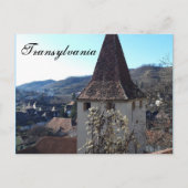 Schilderachtige dorpstoren Transsylvanië Briefkaart (Voorkant)
