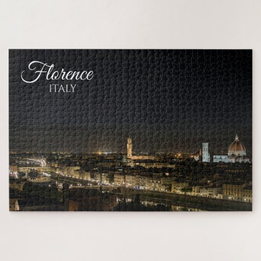 Schilderachtige Florence Italië Silhouette Legpuzz Legpuzzel (Horizontaal)