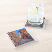 Schilderachtige Franse steegjes Glazen Onderzetter (Schuin)