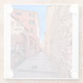 Schilderachtige Franse steegjes Glazen Onderzetter (Achterkant)