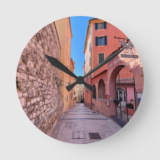Schilderachtige Franse steegjes Ronde Klok (Voorkant)