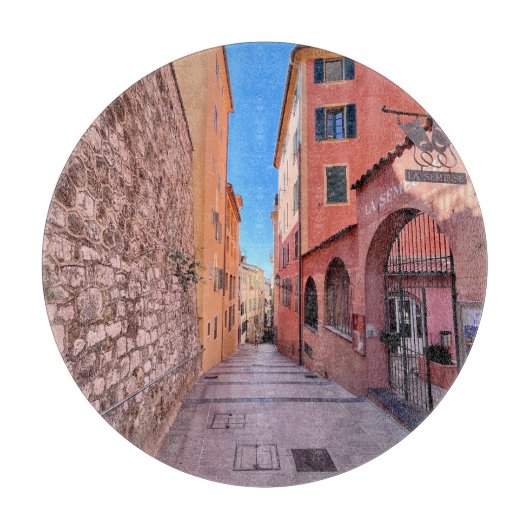 Schilderachtige Franse steegjes Snijplank (Voorkant)