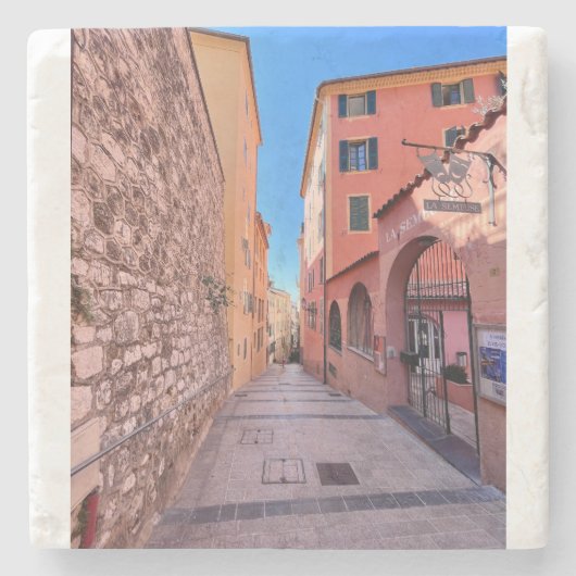 Schilderachtige Franse steegjes Stenen Onderzetter (Voorkant)