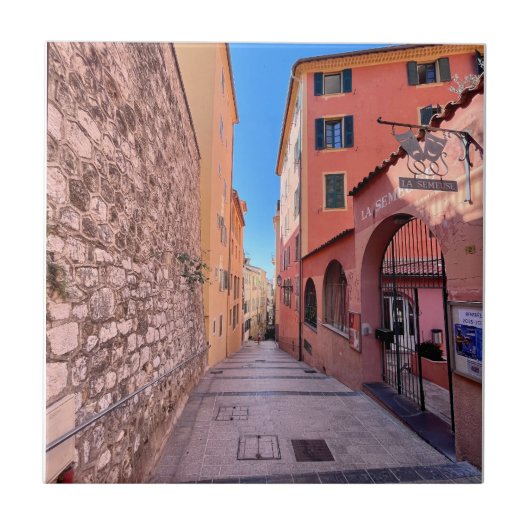 Schilderachtige Franse steegjes Tegeltje (Voorkant)