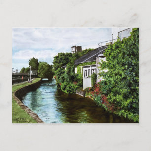 Schilderachtige Galway City Ierland Kanaalzicht Briefkaart
