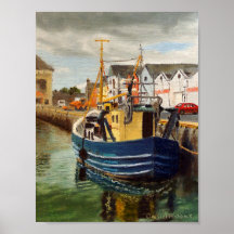 Schilderachtige Galway City Ierland Vissersboot