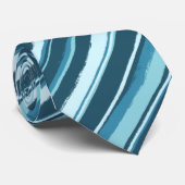 Schilderachtige gestreepte turquoise eenzijdig stropdas (Opgerold)