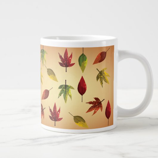 Schilderachtige Herfstbladeren Grote Koffiekop (Rechts)