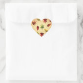 Schilderachtige Herfstbladeren Hart Sticker (Tas)