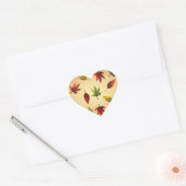 Schilderachtige Herfstbladeren Hart Sticker (Envelop)