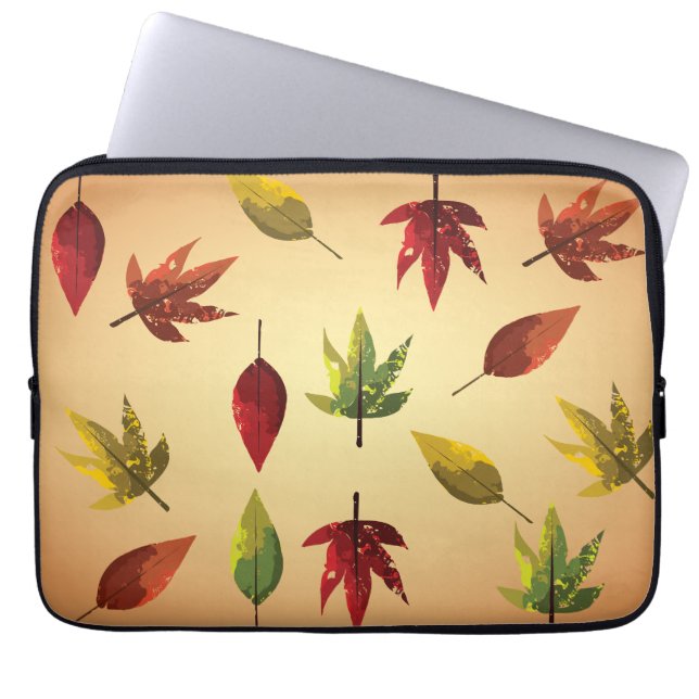 Schilderachtige Herfstbladeren Laptop Sleeve (Voorkant)