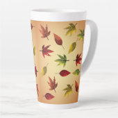 Schilderachtige Herfstbladeren Latte Mok (Rechterhoek)