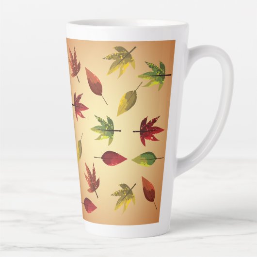 Schilderachtige Herfstbladeren Latte Mok (Rechts)
