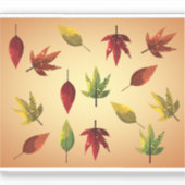 Schilderachtige Herfstbladeren Sticker (Voorkant)