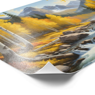 schilderachtige herfstscène foto afdruk