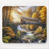 Schilderachtige houten overdekte brug muismat (Voorkant)