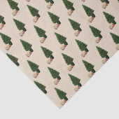 Schilderachtige kerstscène beige tissuepapier (Detail)