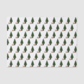 Schilderachtige kerstscène wit tissuepapier (Voorkant)