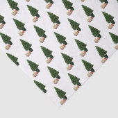 Schilderachtige kerstscène wit tissuepapier (Detail)