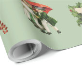 Schilderachtige  Kinderen en Holly gepersonaliseer Cadeaupapier (Rol Hoek)